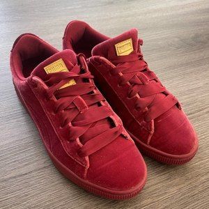 Puma Basket Classic Velour Jr (Kids) Tibetan Red Size 6.5C 36638504